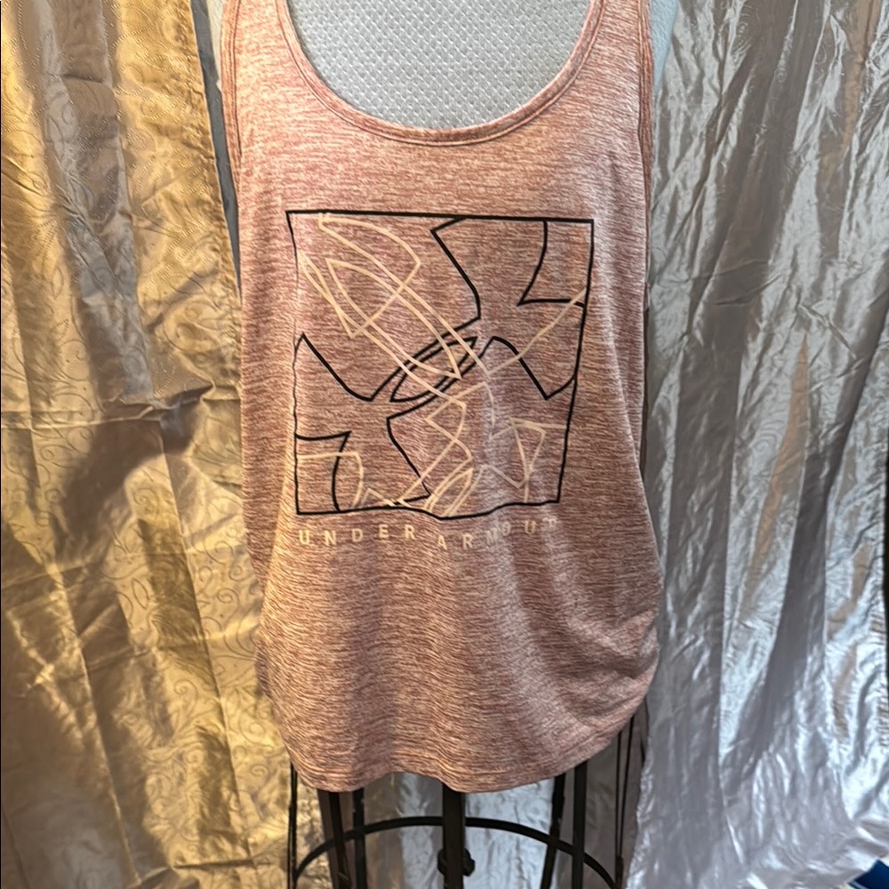 Under Armour Pink Graphic Tank Top Relaxed Fit